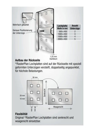 RASTERPLAN Plaque perforée L450xL1000mm ( 9000428175 )