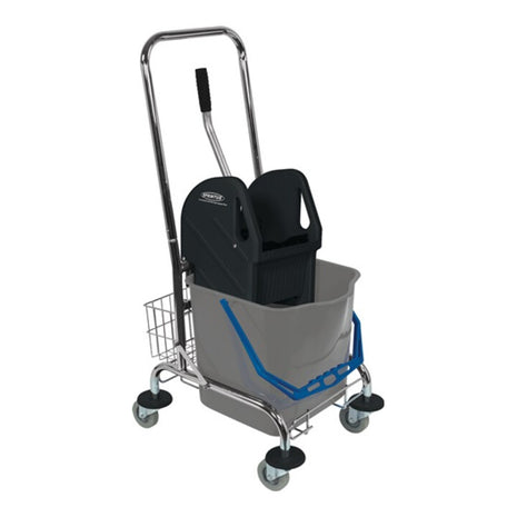 Carro de limpieza SPRINTUS, cubo 1 x 27 l, prensa, cesta de almacenamiento (9000472002)