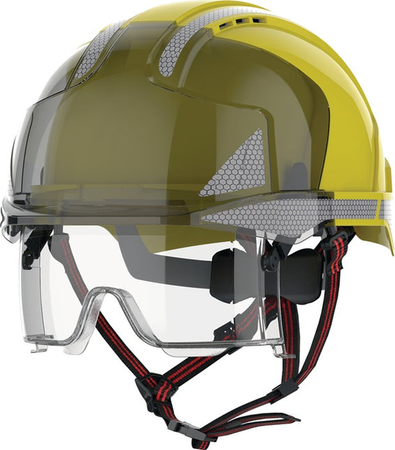 Casco de escalada industrial JSP EVO® VISTAlens® Dualswitch™ amarillo/humo (4000370819)