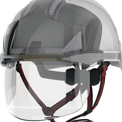 JSP industrial climbing helmet EVO(R) VISTAshield(R) Dualswitch(TM) white/smoke ( 4000370817 )
