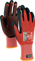 OX-ON Guantes Flexible Advanced 1901 Talla 8 negro/rojo (4000391342)