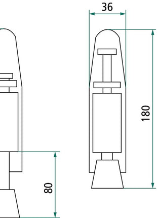 INTERSTEEL Türfeststeller 0035.4440 Edelstahl matt ( 3000210970 )