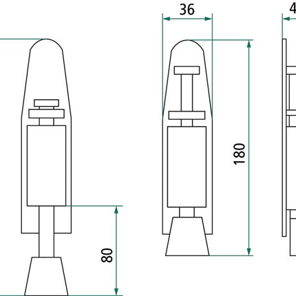 Arrêt de porte INTERSTEEL 0035.4440 Acier inoxydable mat ( 3000210970 )