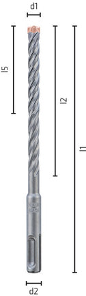 Jeu de forets marteaux ALPEN FORCE X 7 pièces X SDS-plus ( 8000671164 )