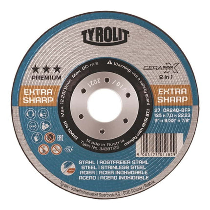 TYROLIT disco de desbaste CERABOND X D125xS7mm ( 4000845214 )