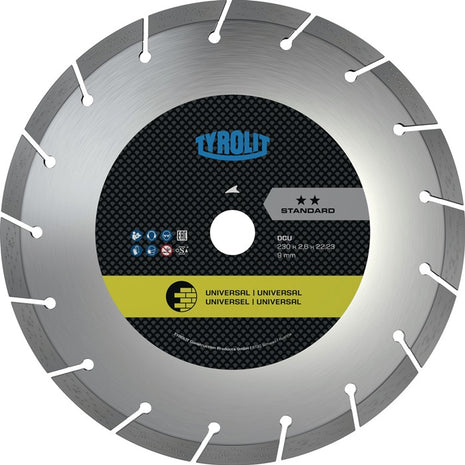 TYROLIT Disque à tronçonner diamant DCU Standard D. 230 mm perçage 22,23 mm ( 4000845045 )