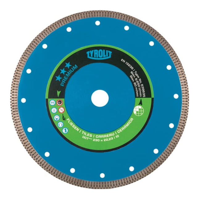 TYROLIT Disque à tronçonner diamant Premium D. 230 mm perçage 22,23 mm ( 4000845050 )