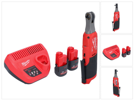 Milwaukee M12 FHIR14-252 carraca a batería 12 V 47 Nm 1/4" sin escobillas + 2x batería 2,5 Ah + cargador