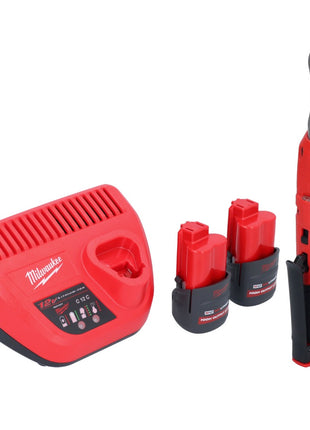 Cliquet à batterie Milwaukee M12 FHIR14-252 12 V 47 Nm 1/4" brushless + 2x batterie 2,5 Ah + chargeur