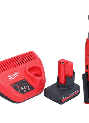 Milwaukee M12 FHIR14-501 carraca a batería 12 V 47 Nm 1/4" sin escobillas + 1x batería 5,0 Ah + cargador