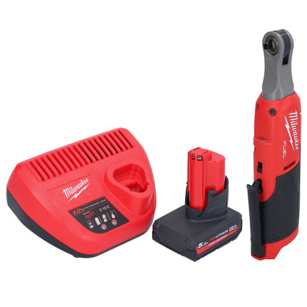 Milwaukee M12 FHIR14-501 carraca a batería 12 V 47 Nm 1/4" sin escobillas + 1x batería 5,0 Ah + cargador