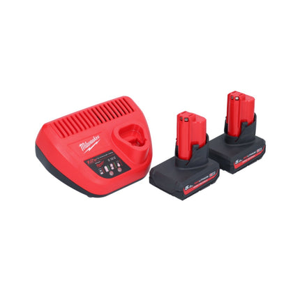 Milwaukee M12 FHIR14-502 carraca a batería 12 V 47 Nm 1/4" sin escobillas + 2x batería 5,0 Ah + cargador