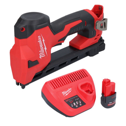 Milwaukee M12 BCST-251 tachuela sin cable 12 V 19 x 25,4 mm + 1x batería recargable 2,5 Ah + cargador