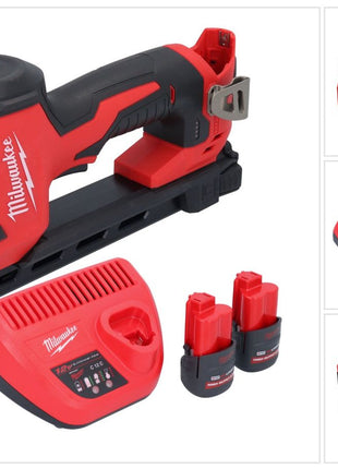 Milwaukee M12 BCST-252 Akku Tacker 12 V 19 x 25,4 mm + 2x Akku 2,5 Ah + Ladegerät