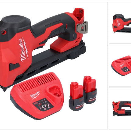 Tachonadora sin cable Milwaukee M12 BCST-252 12 V 19 x 25,4 mm + 2x batería recargable 2,5 Ah + cargador