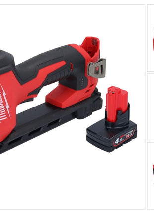 Milwaukee M12 BCST-401 Akku Tacker 12 V 19 x 25,4 mm + 1x Akku 4,0 Ah - ohne Ladegerät