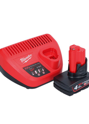 Milwaukee M12 BCST-401 Akku Tacker 12 V 19 x 25,4 mm + 1x Akku 4,0 Ah + Ladegerät