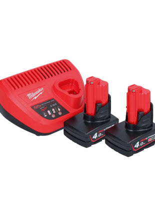 Milwaukee M12 BCST-402 Akku Tacker 12 V 19 x 25,4 mm + 2x Akku 4,0 Ah + Ladegerät