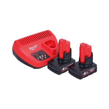 Milwaukee M12 BCST-402 wkrętarka akumulatorowa 12 V 19 x 25,4 mm + 2x akumulator 4,0 Ah + ładowarka
