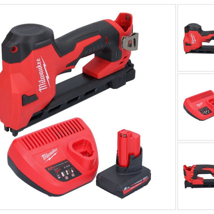 Milwaukee M12 BCST-501 tachuela sin cable 12 V 19 x 25,4 mm + 1x batería recargable 5,0 Ah + cargador