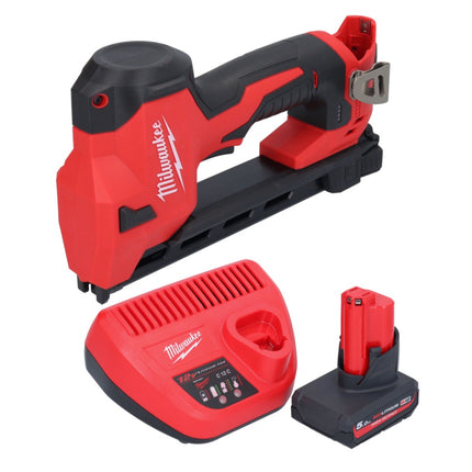 Milwaukee M12 BCST-501 tachuela sin cable 12 V 19 x 25,4 mm + 1x batería recargable 5,0 Ah + cargador