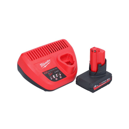 Milwaukee M12 BCST-501 tachuela sin cable 12 V 19 x 25,4 mm + 1x batería recargable 5,0 Ah + cargador