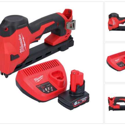 Milwaukee M12 BCST-601 Agrafeuse sans fil 12 V 19 x 25,4 mm + 1x batterie 6,0 Ah + chargeur