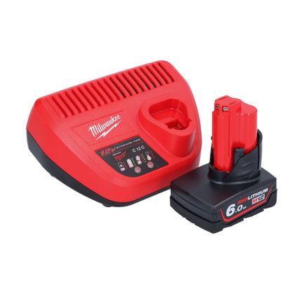 Milwaukee M12 BCST-601 Agrafeuse sans fil 12 V 19 x 25,4 mm + 1x batterie 6,0 Ah + chargeur