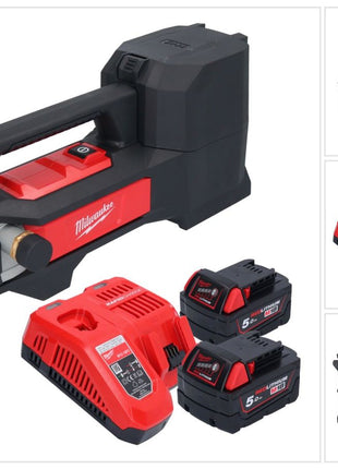 Milwaukee M18 BTP-502 Akku Transferpumpe 18 V 1817 l/h + 2x Akku 5,0 Ah + Ladegerät