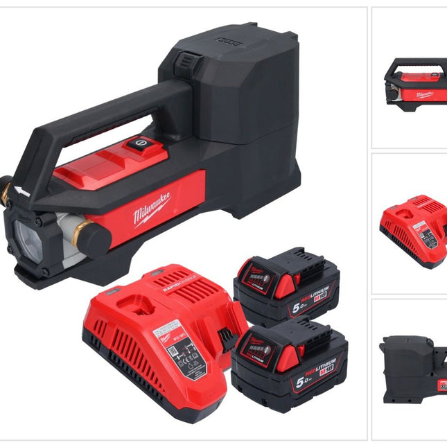 Milwaukee M18 BTP-502 Akku Transferpumpe 18 V 1817 l/h + 2x Akku 5,0 Ah + Ladegerät