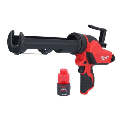 Milwaukee M12 PCG/310-201 Prensa de cartuchos con batería 12 V 310 ml + 1 batería 2,0 Ah - sin cargador