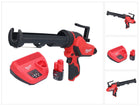 Pistola de cartuchos a batería Milwaukee M12 PCG/310-201 12 V 310 ml + 1x batería 2,0 Ah + cargador