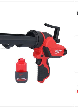 Milwaukee M12 PCG/310-251 Akku Kartuschenpresse 12 V 310 ml + 1x Akku 2,5 Ah - ohne Ladegerät