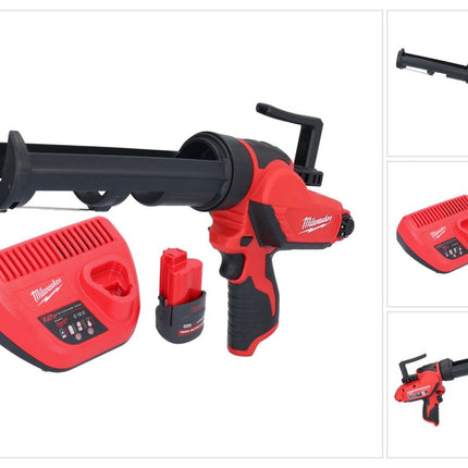 Milwaukee M12 PCG/310-251 Akku Kartuschenpresse 12 V 310 ml + 1x Akku 2,5 Ah + Ladegerät