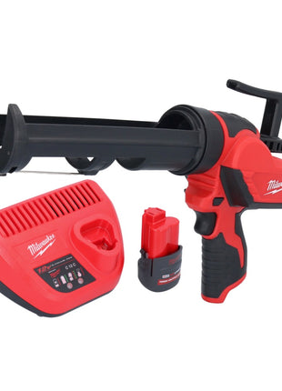 Milwaukee M12 PCG/310-251 Akku Kartuschenpresse 12 V 310 ml + 1x Akku 2,5 Ah + Ladegerät