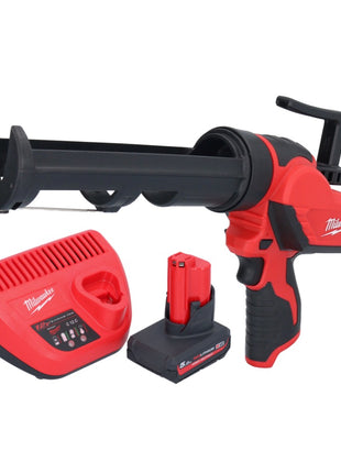 Pistolet à cartouche avec batterie Milwaukee M12 PCG/310-501 12 V 310 ml + 1x batterie 5,0 Ah + chargeur