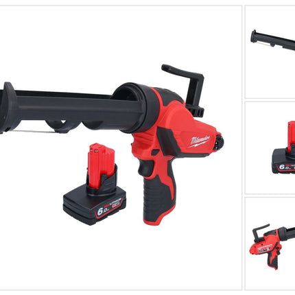 Milwaukee M12 PCG/310-601 Akku Kartuschenpresse 12 V 310 ml + 1x Akku 6,0 Ah - ohne Ladegerät