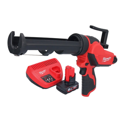 Milwaukee M12 PCG/310-601 Akku Kartuschenpresse 12 V 310 ml + 1x Akku 6,0 Ah + Ladegerät