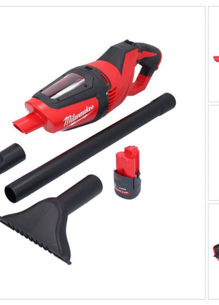 Milwaukee M12 HV-251 Akku Staubsauger 12 V + 1x Akku 2,5 Ah - ohne Ladegerät