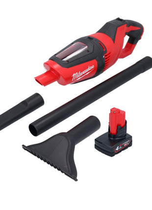 Milwaukee M12 HV-401 Akku Staubsauger 12 V + 1x Akku 4,0 Ah - ohne Ladegerät