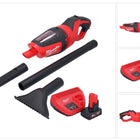 Milwaukee M12 HV-401 Akku Staubsauger 12 V + 1x Akku 4,0 Ah + Ladegerät