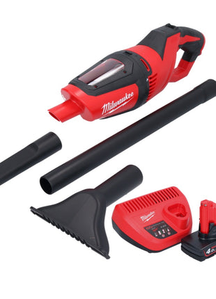 Aspirateur à batterie Milwaukee M12 HV-401 12 V + 1x batterie 4,0 Ah + chargeur