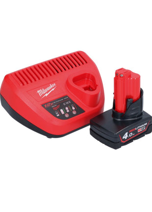 Aspirateur à batterie Milwaukee M12 HV-401 12 V + 1x batterie 4,0 Ah + chargeur