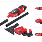 Milwaukee M12 HV-402 Akku Staubsauger 12 V + 2x Akku 4,0 Ah + Ladegerät