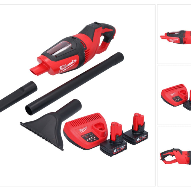 Odkurzacz akumulatorowy Milwaukee M12 HV-602 12 V + 2x akumulator 6,0 Ah + ładowarka