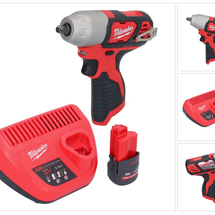 Milwaukee M12 BIW38-251 Avvitatore a impulsi a batteria 12 V 135 Nm 3/8" + 1x batteria ricaricabile 2,5 Ah + caricatore