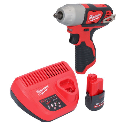 Milwaukee M12 BIW38-251 Avvitatore a impulsi a batteria 12 V 135 Nm 3/8" + 1x batteria ricaricabile 2,5 Ah + caricatore