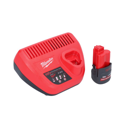 Milwaukee M12 BIW38-251 Avvitatore a impulsi a batteria 12 V 135 Nm 3/8" + 1x batteria ricaricabile 2,5 Ah + caricatore