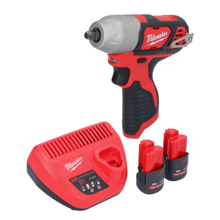 Milwaukee M12 BIW38-252 Avvitatore a impulsi a batteria 12 V 135 Nm 3/8" + 2x batteria ricaricabile 2,5 Ah + caricatore