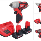 Milwaukee M12 BIW38-402 Akku Schlagschrauber 12 V 135 Nm 3/8˝ + 2x Akku 4,0 Ah + Ladegerät